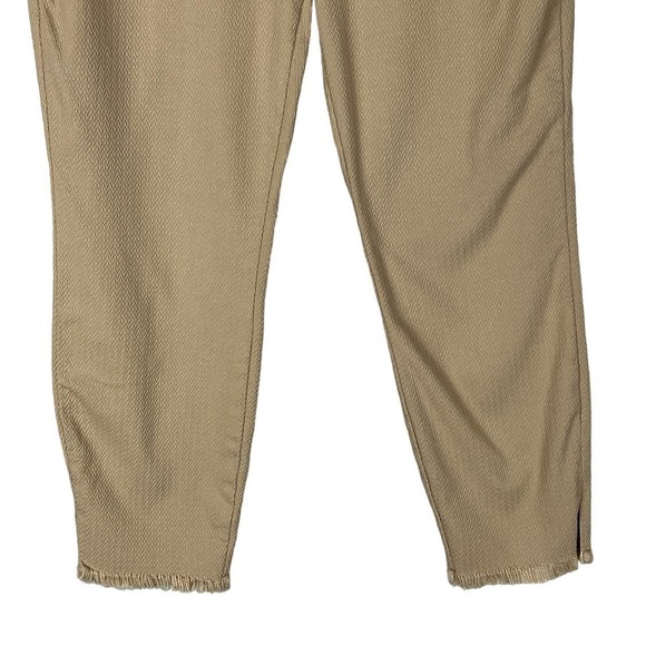 ALFANI DRESS‎ PANT SLACKS RAW HEM PULL ON ELASTIC WAIST SKINNY LEG BEIGE SIZE 10 - Picture 4 of 11